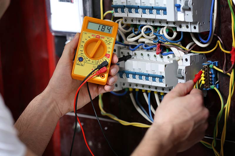 Man Testing Connections